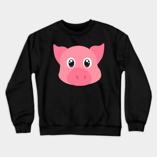 Cute Pig Illustration - Pigs Gifts Crewneck Sweatshirt